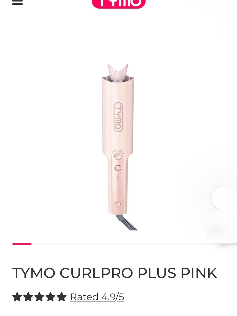 Tymo CurlPro Plus Pink Hair Curler